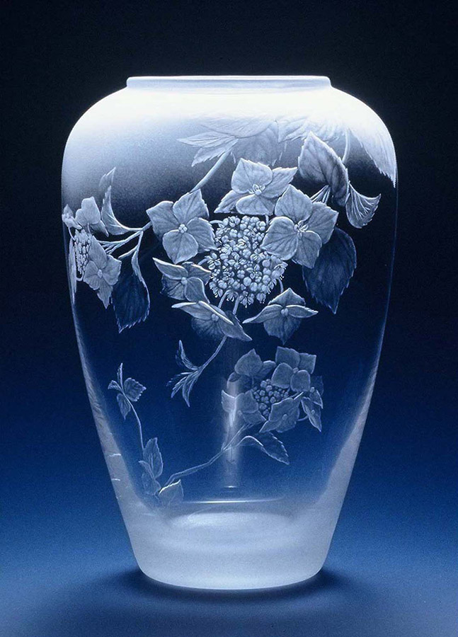 花器「紫陽花紋花器」